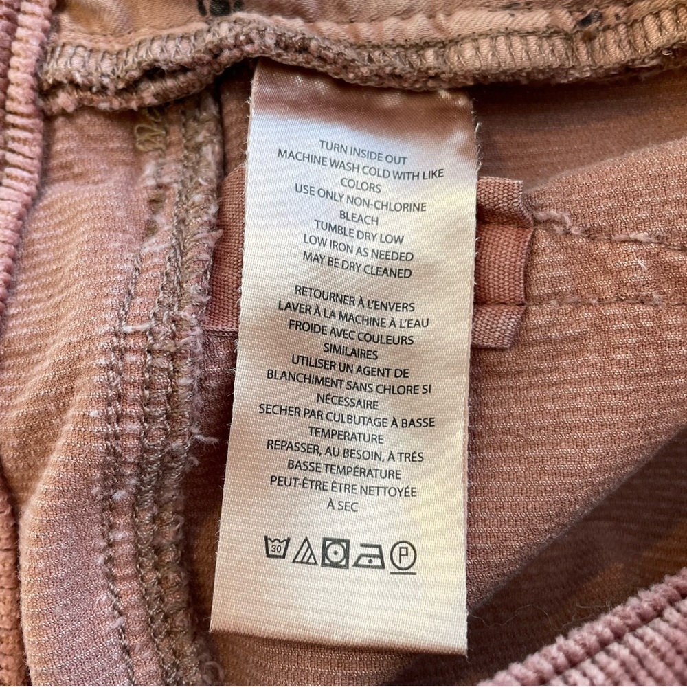 Pilcro Anthropologie Boot Cut Corduroy Pants Size 30 Rusty Rose Wine Trending! - Picture 11 of 16